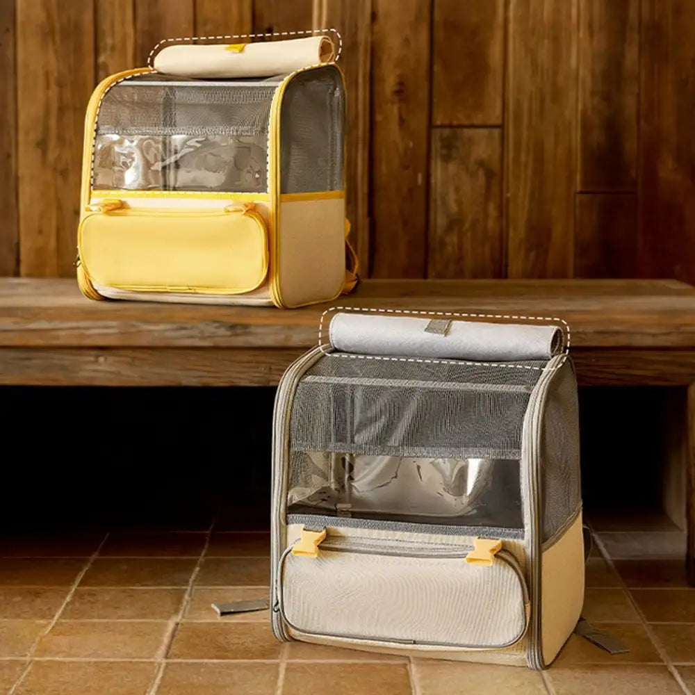 Spacious Lightweight Cat Carrier Backpack with Transparent Window