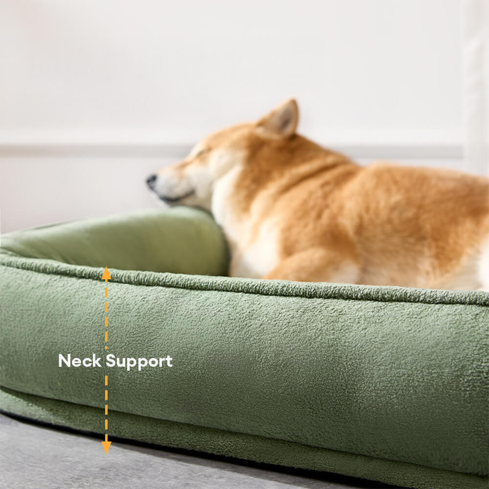 Square Water-Resistant Anti-Scratch Short Plush Dog Bed