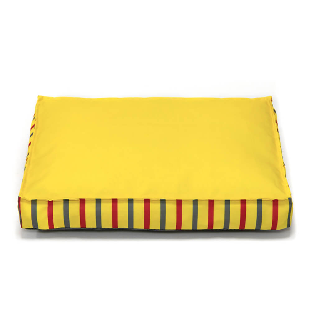 Cama de perro de enfriamiento impermeable cuadrado a rayas