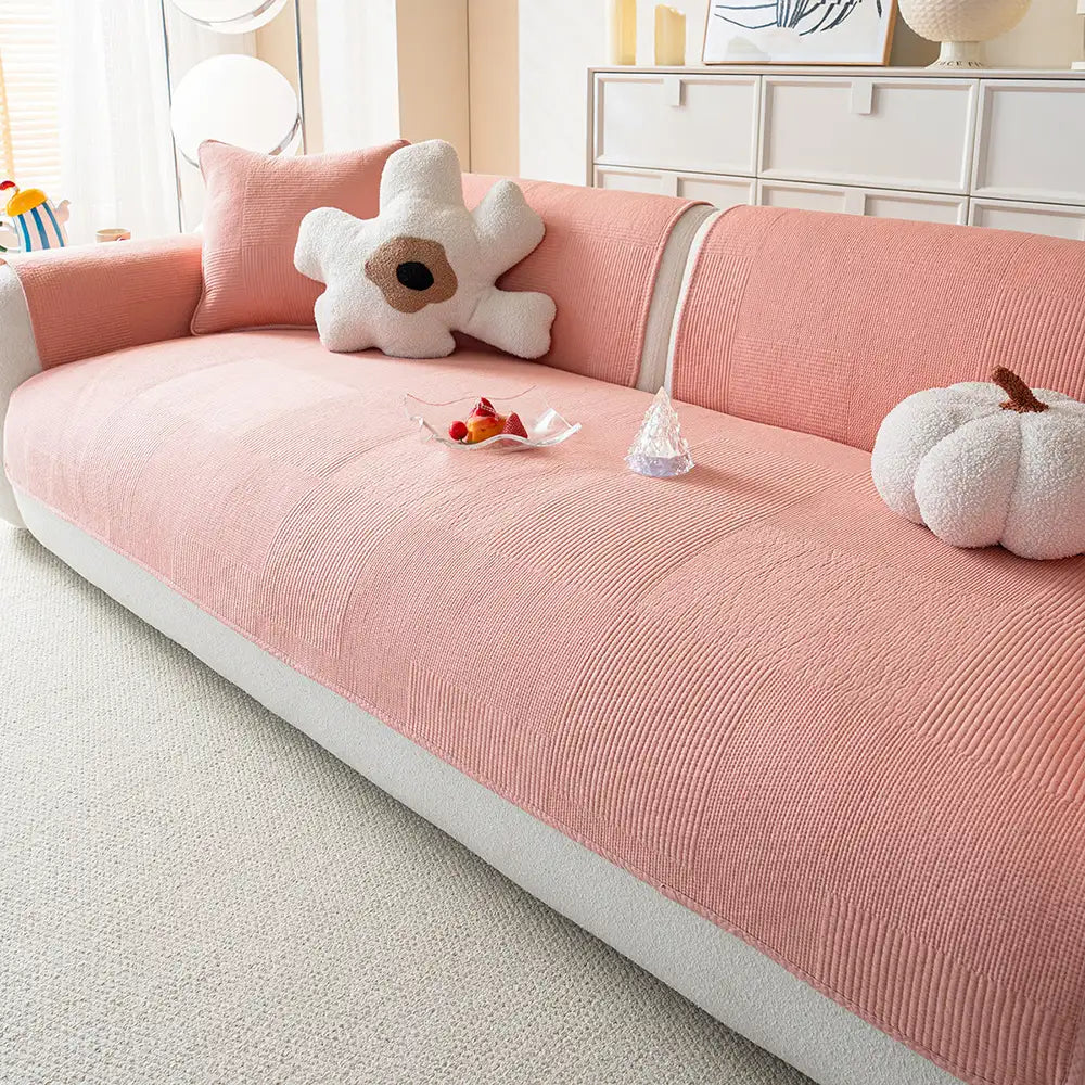 Washed Cotton Skin-Friendly Breathable Sofa Protector Non-slip Couch Cover