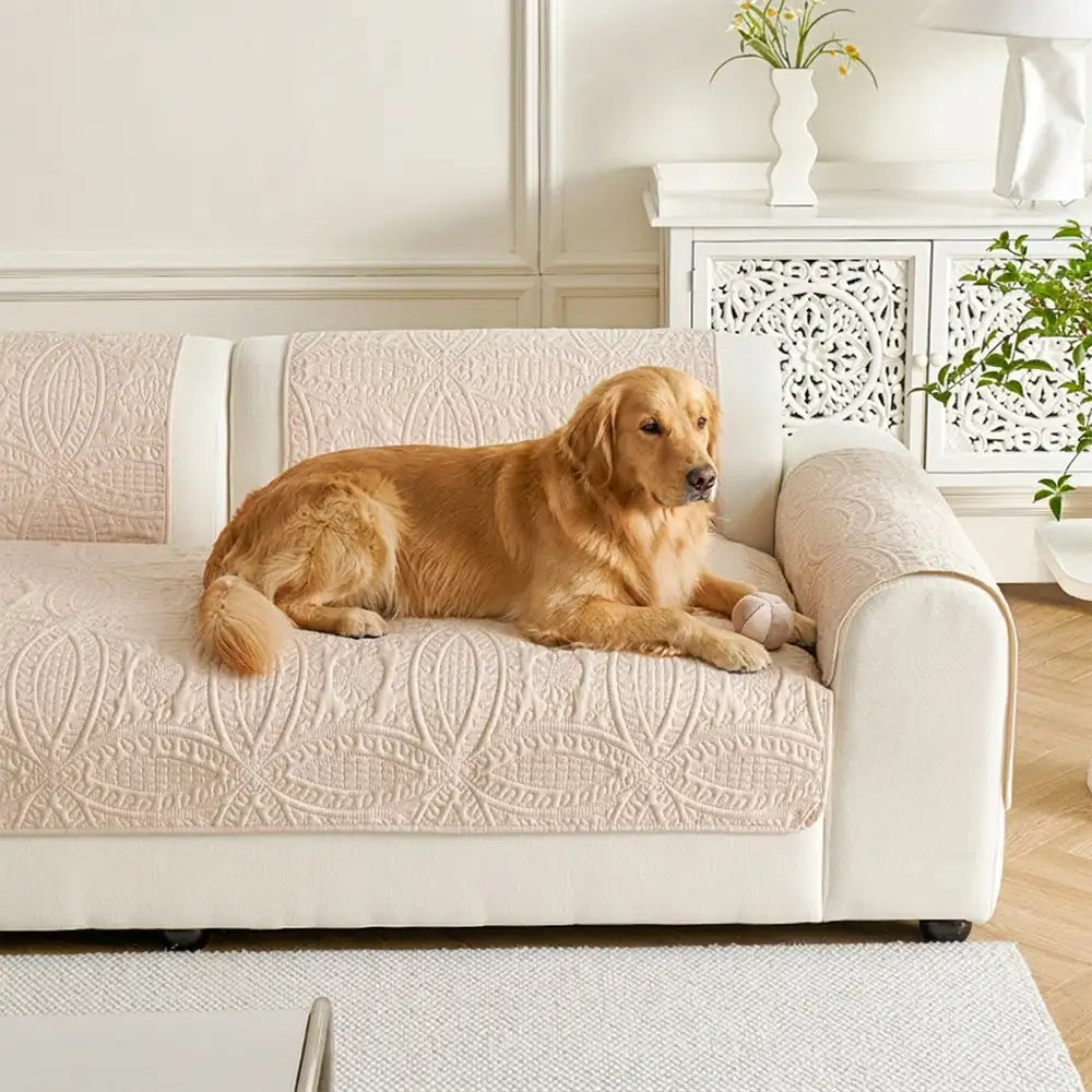 Water-Repellent Brushed Fabric All-Season Breathable Non-Slip Outdoor Couch Cover