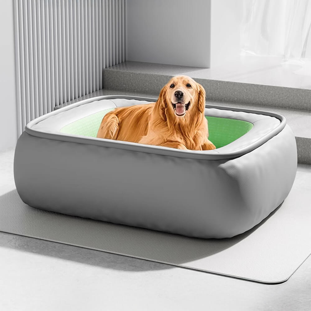 Cama de perros de soporte completo resistente a los arañazos de cuero no resistente al agua