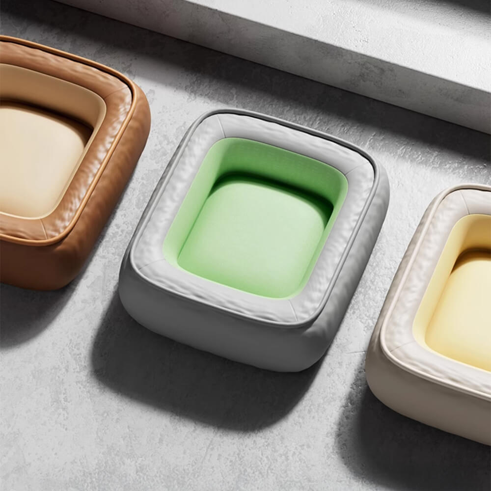 Cama de perros de soporte completo resistente a los arañazos de cuero no resistente al agua