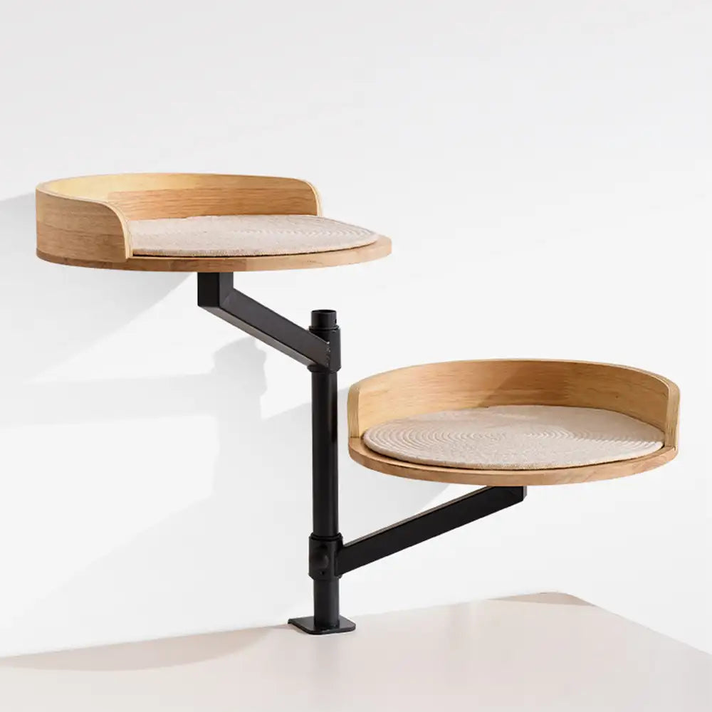 Wooden Adjustable Up and Down Elevated Habitat Cat Desk Bed