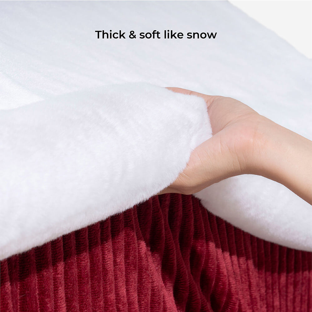 Casa de nieve navideña acogedora calidez gran casa de perros