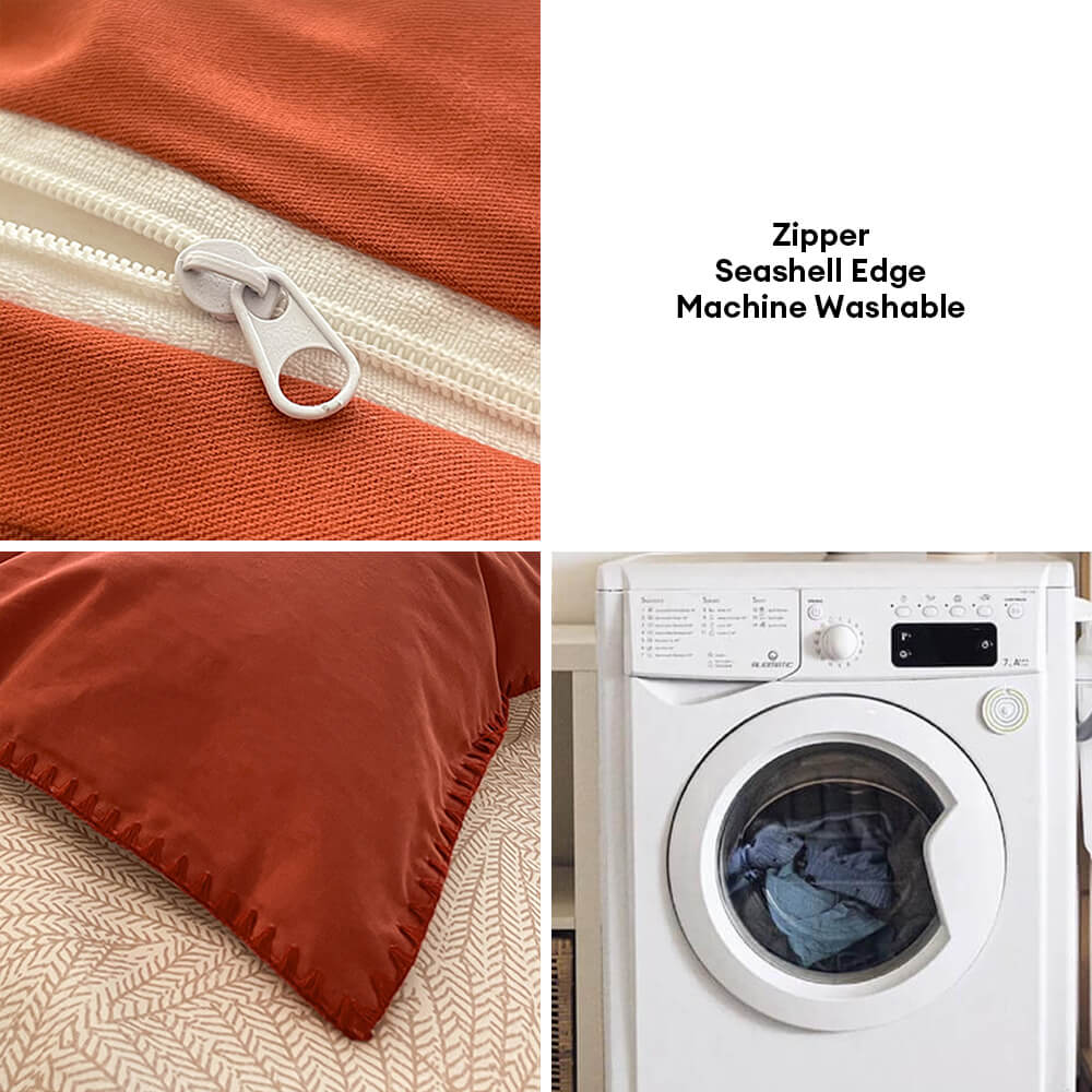 Ropa de cama lijada de algodón puro de estilo de hoja clásico