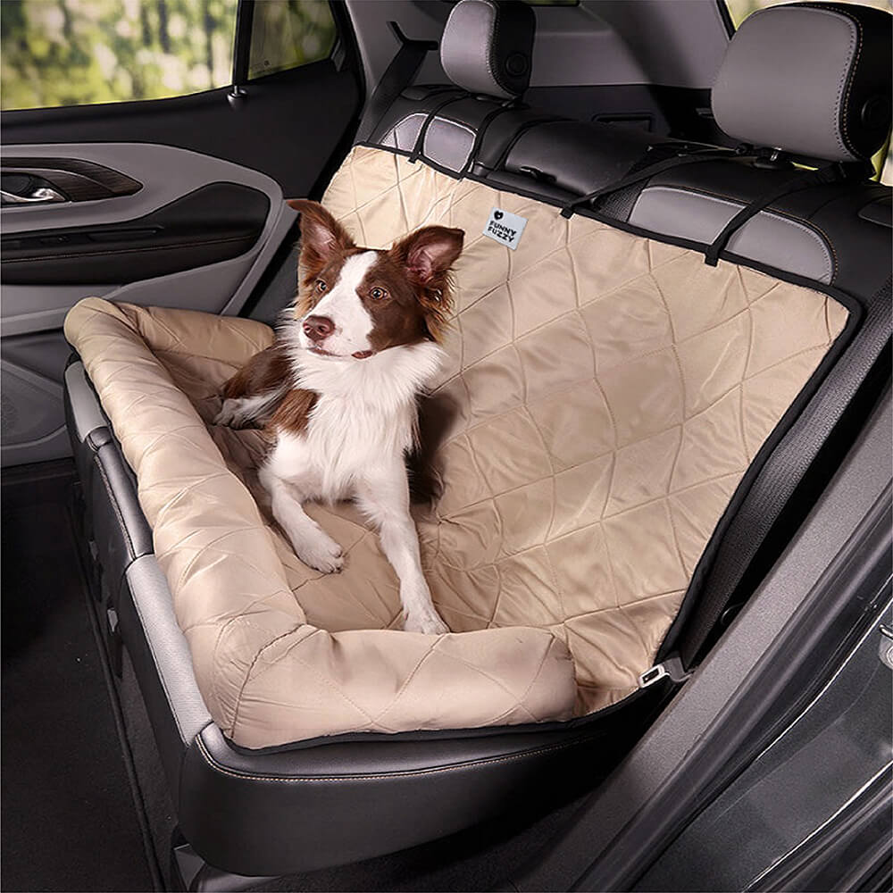 Dog Bed Car Seat, Cream Khaki