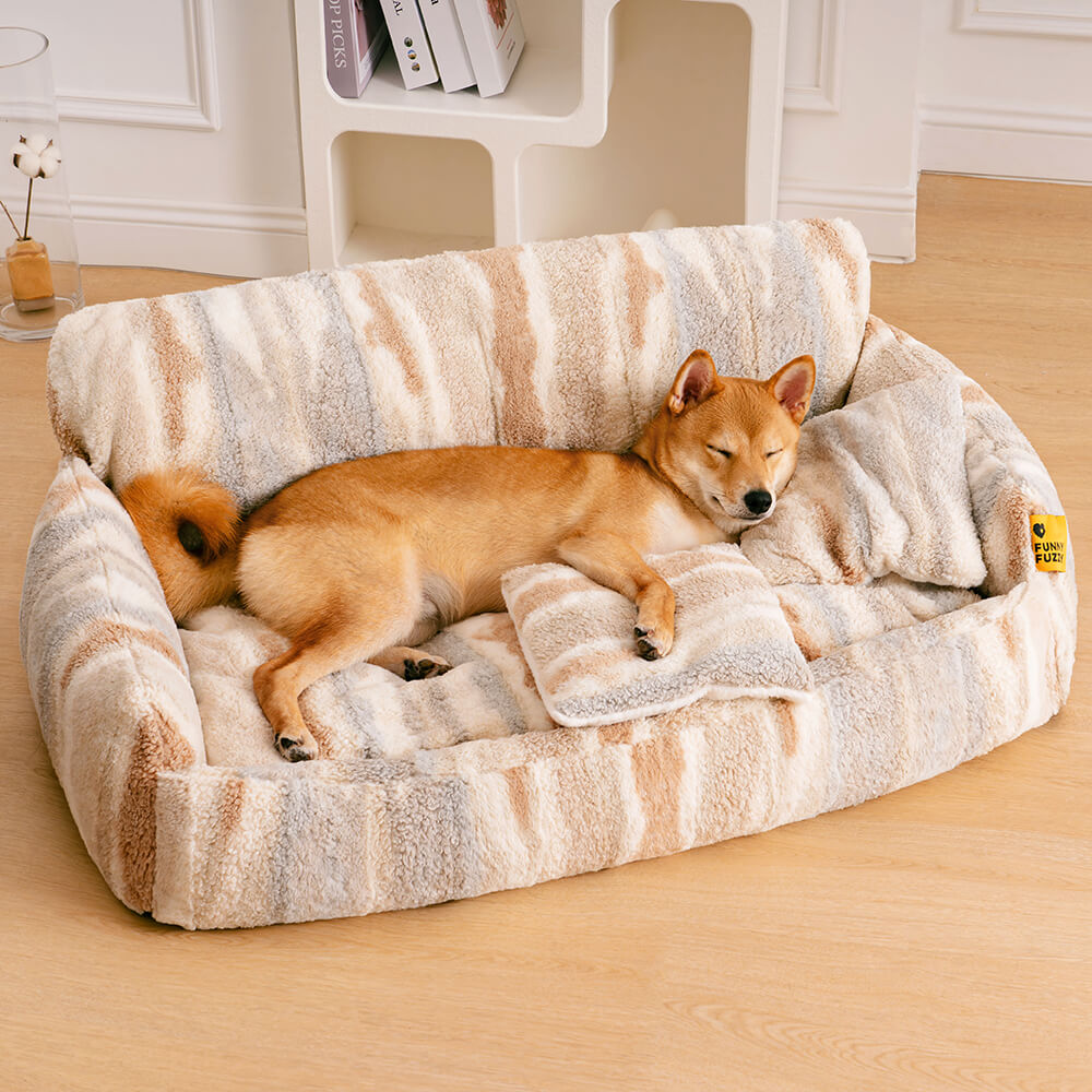 Extra Large Dog Cat Pet Calming Bed Comfy Fluffy Soft Dog Beds