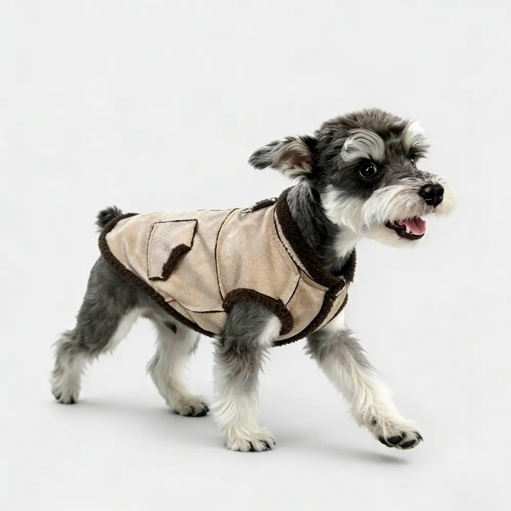 Retro Suede Dog Vest For Small Dogs