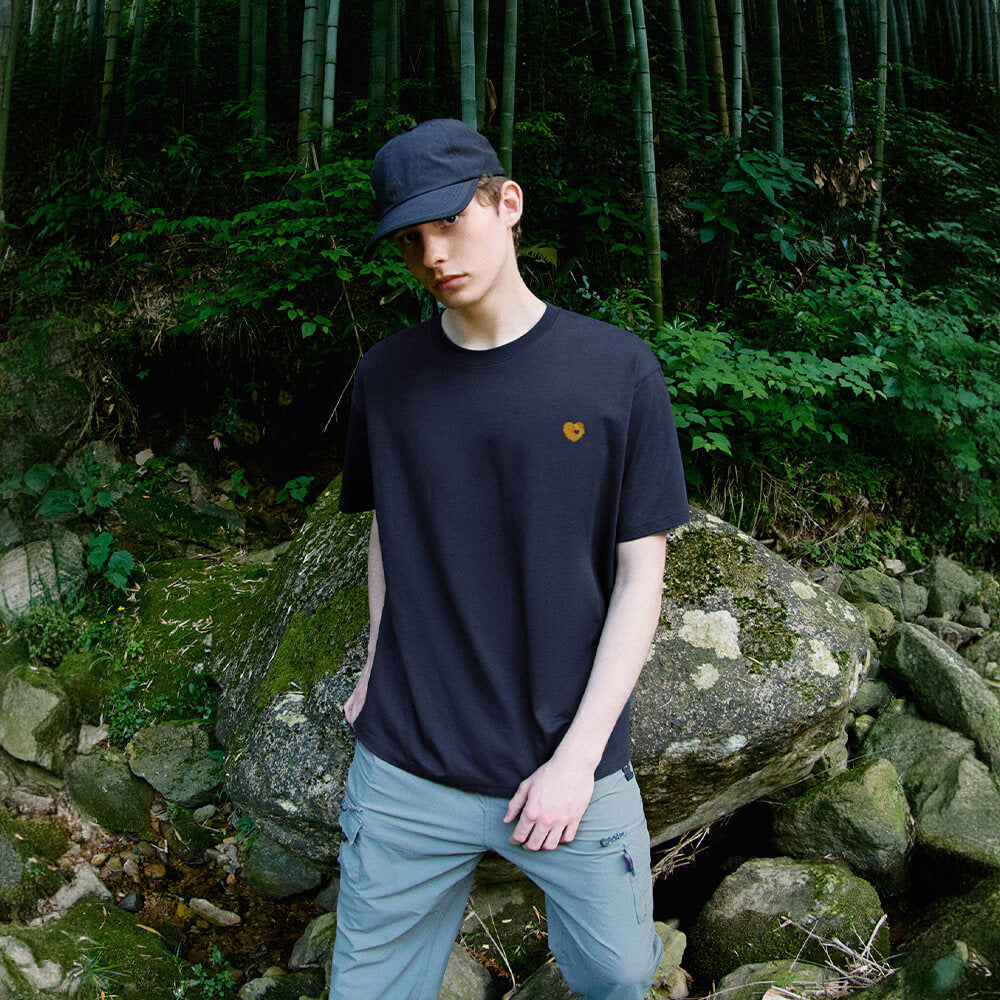 Einfarbiges, leichtes, kühlendes, gegen Tierhaare resistentes Unisex-T-Shirt