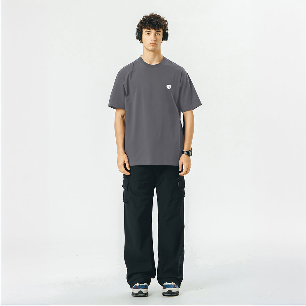 Einfarbiges, leichtes, kühlendes, gegen Tierhaare resistentes Unisex-T-Shirt