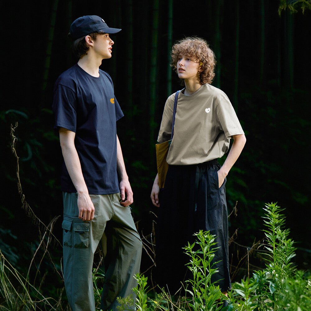 Einfarbiges, leichtes, kühlendes, gegen Tierhaare resistentes Unisex-T-Shirt