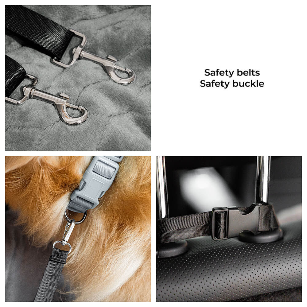 Travel Bolster Full Durable Washable Dog Car Back Seat Bed - FUNNYFUZZY