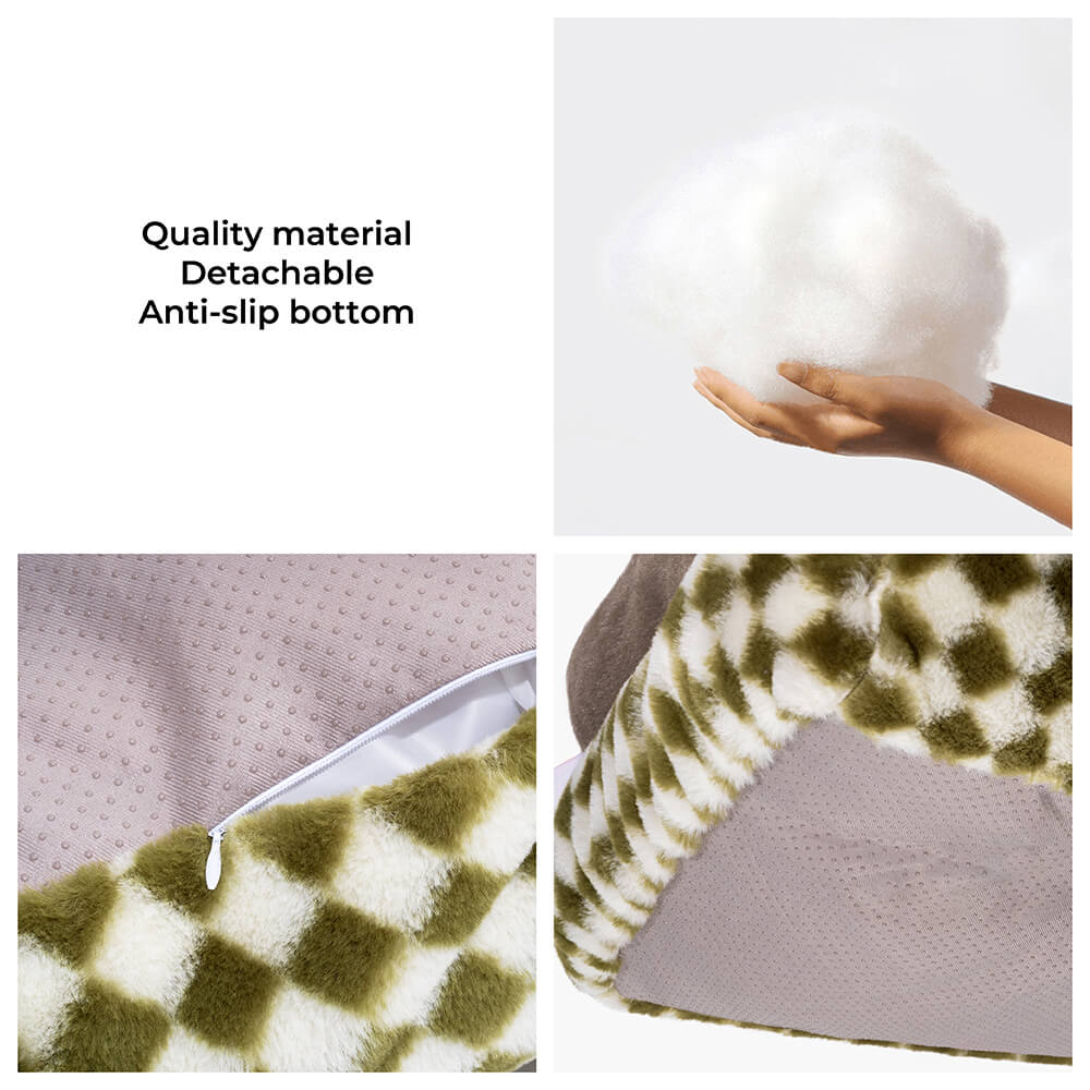 Cama de sofá de gato de diamantes de ocio vintage