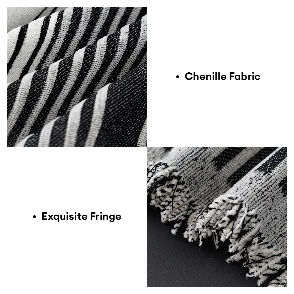 Geometric Striped Chenille Durable Sofa Protection Couch Cover