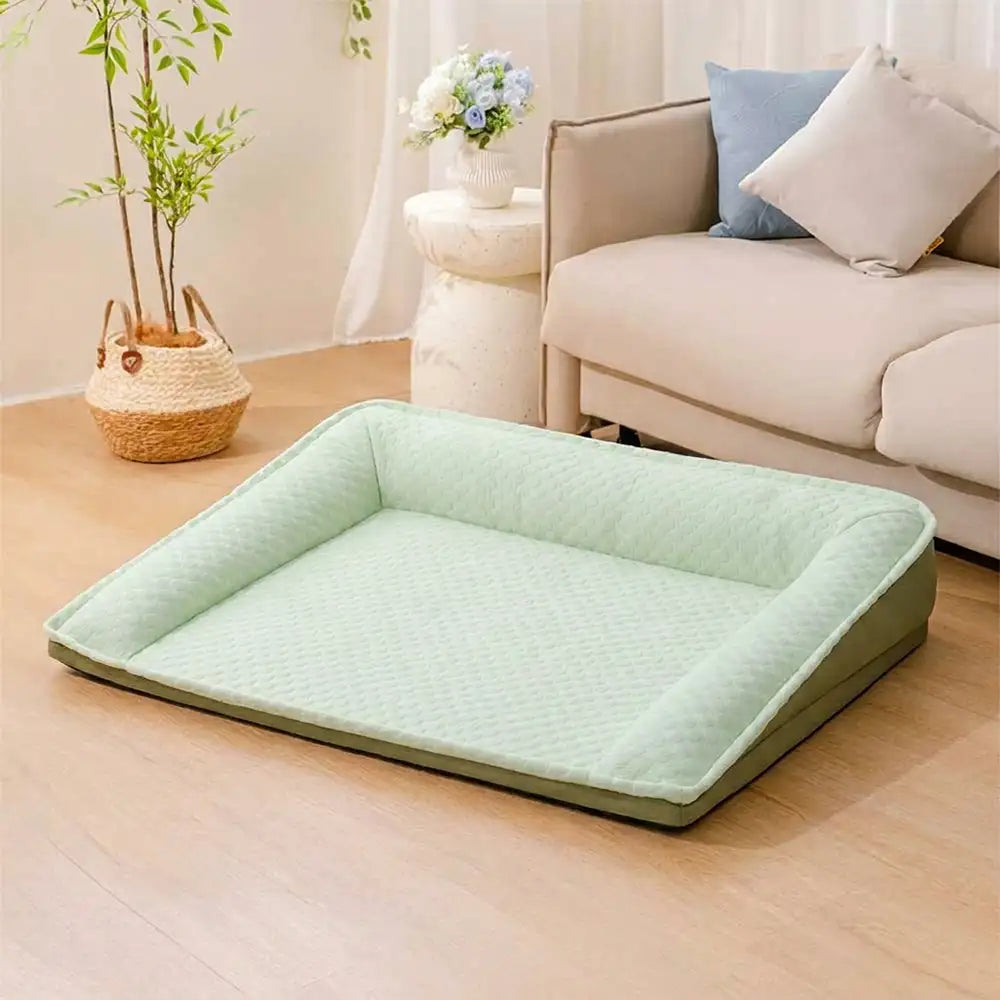 Large Space Cooling Ice Silk Neck Support Non-Slip Dog Bed