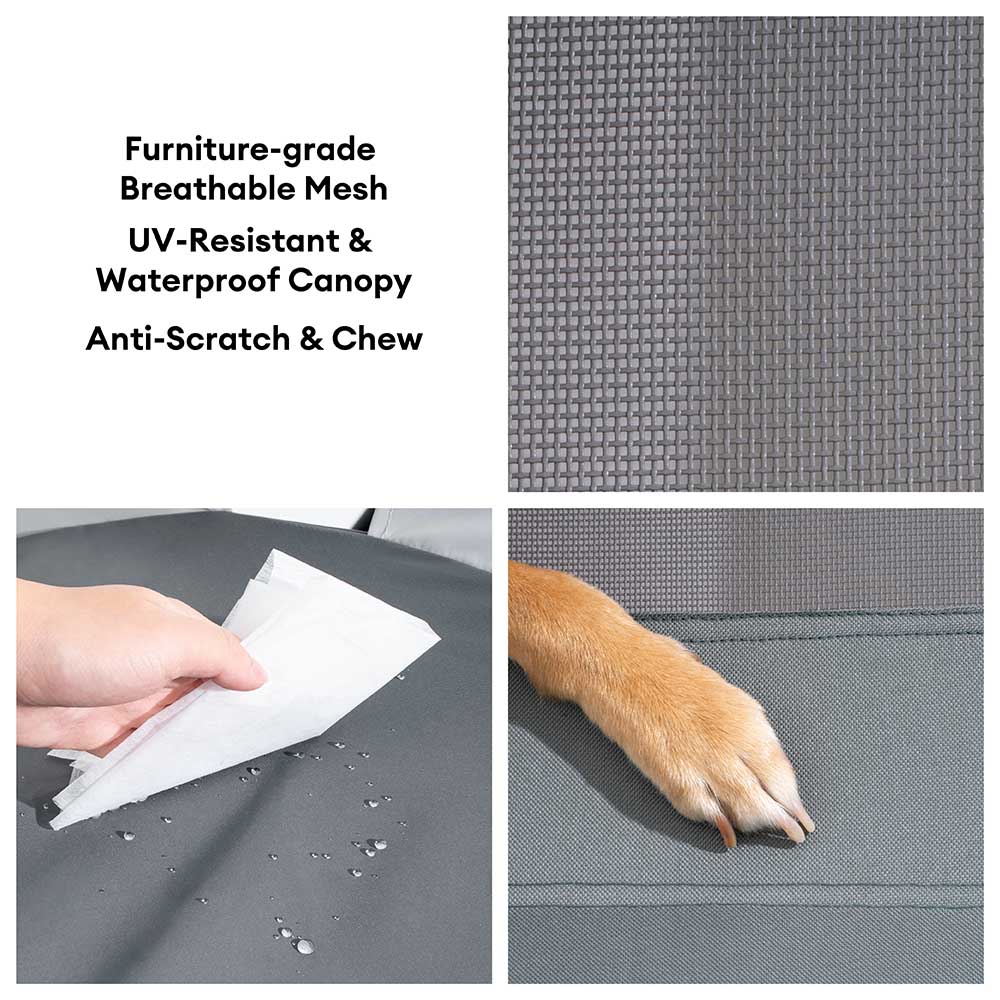 Multi-Functional Breathable Cooling Elevated Dog Bed with Canopy - PawAir