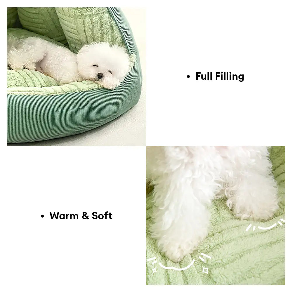 Multifunctional Semi-Enclosed Cave Dog Bed Warming Pet Bed