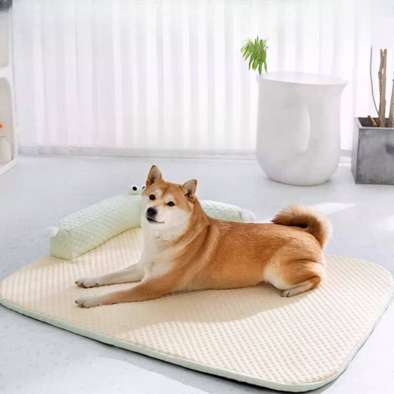 Natural Cooling Pet Bed Neck Guard Dog Bed