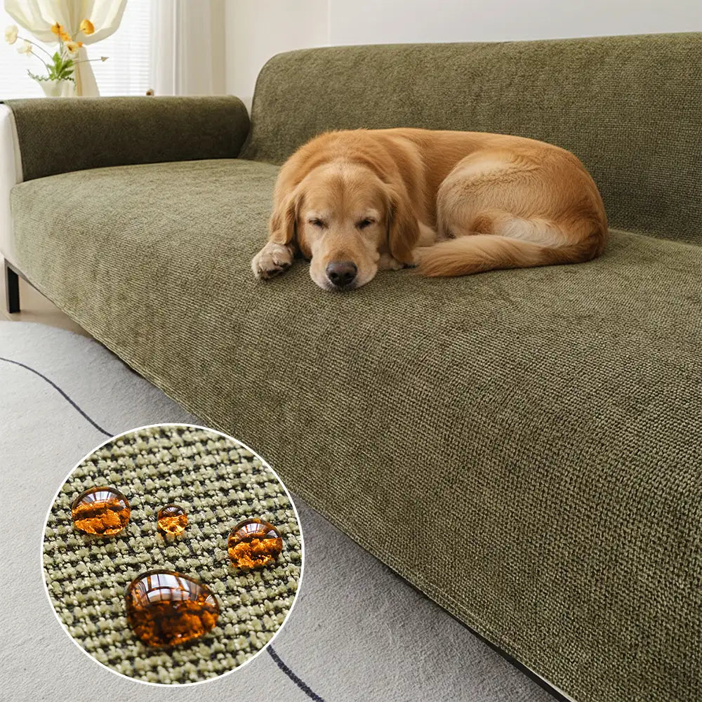 One-Piece Chenille Scratch-Resistant Durable Water-Repellent Non-Slip Couch Cover