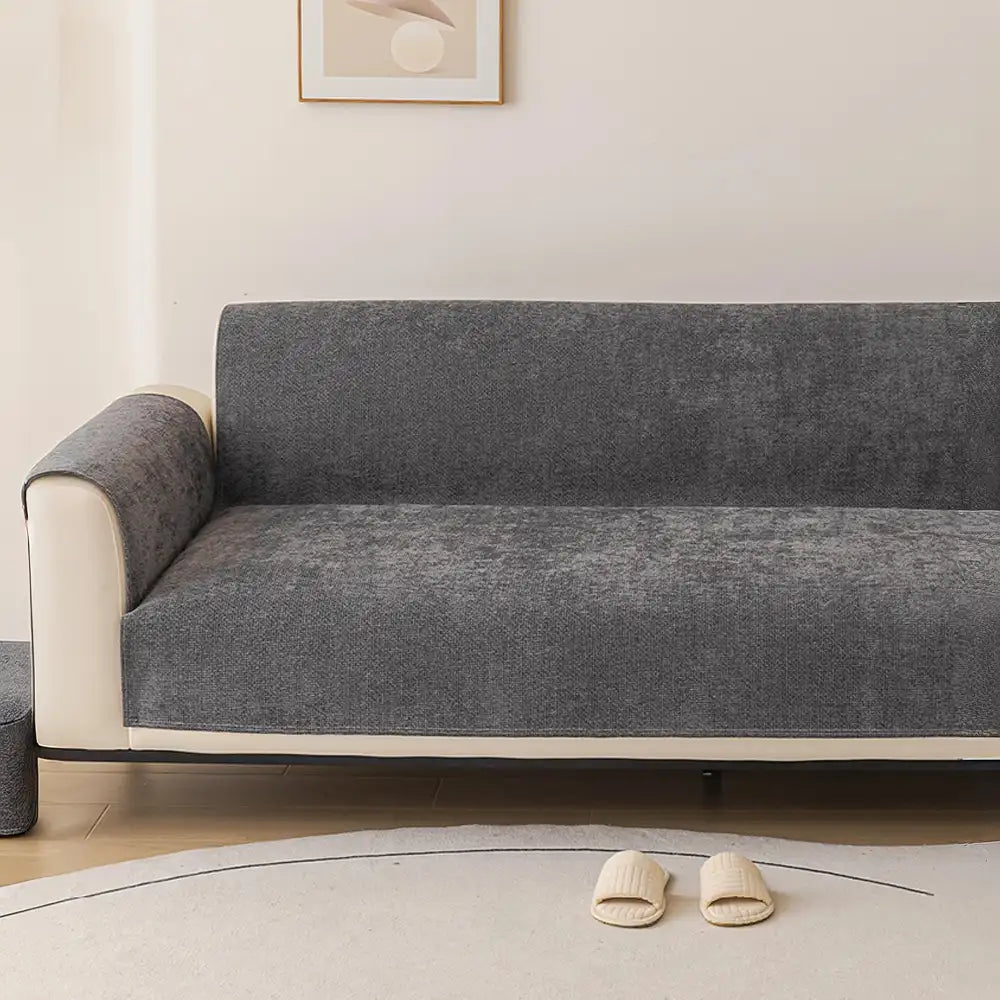 One-Piece Chenille Scratch-Resistant Durable Water-Repellent Non-Slip Couch Cover