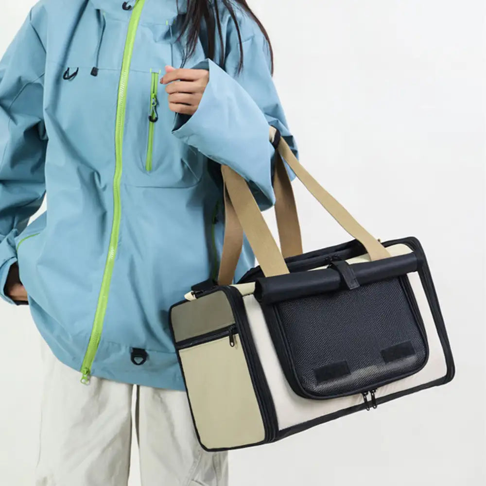 Outdoor Portable Breathable Large-Capacity Expandable Cat Carrier Bag