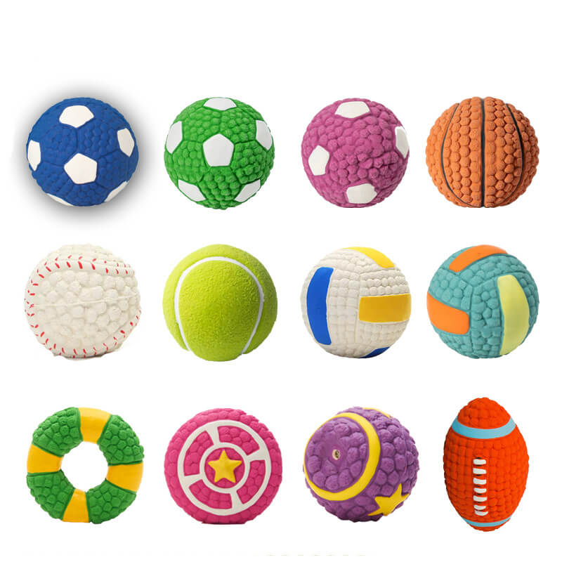 Pet de látex bola chirriante juguete para perros interactivos duradero
