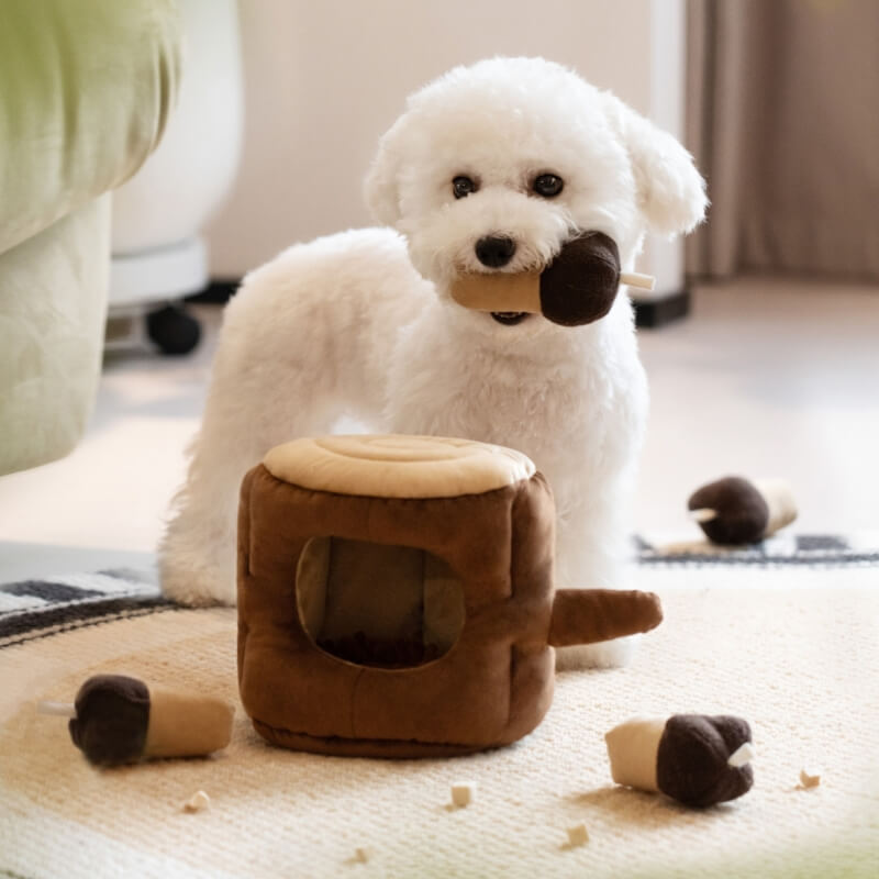 Pine Cone Squeaky Puzzle Toy Dog Interactive Toy - FunnyFuzzy