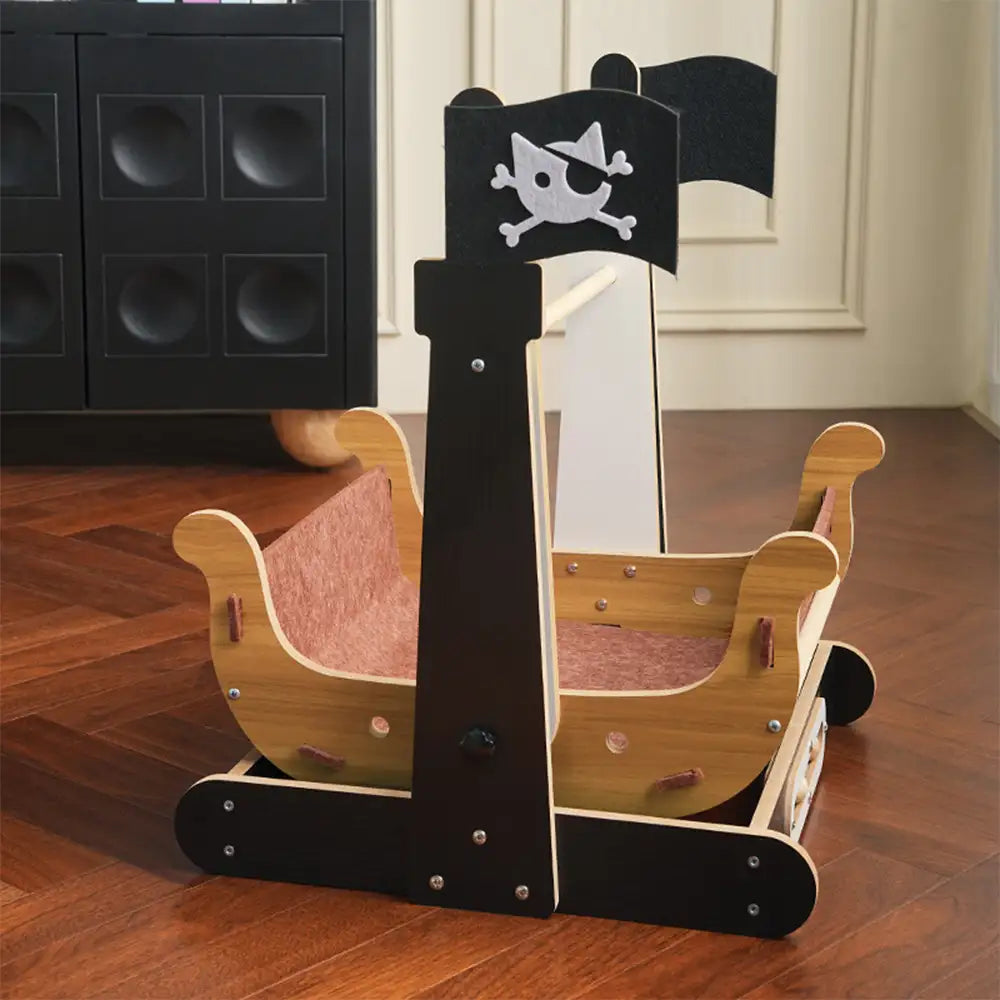 Pirate Ship Rocking Chair Cat Hammock Cat Scratching Board
