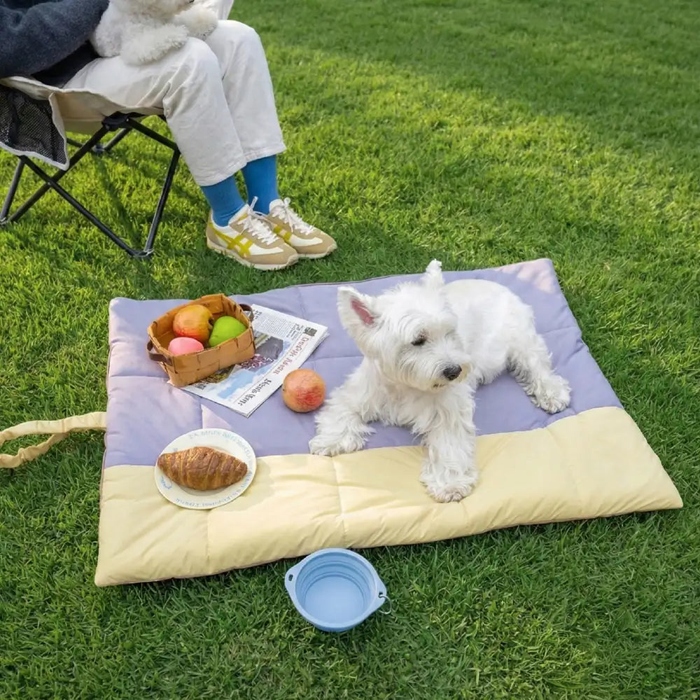 Portable Foldable Double-Sided Water-Repellent Dog Mat for Outdoor Travel & Camping