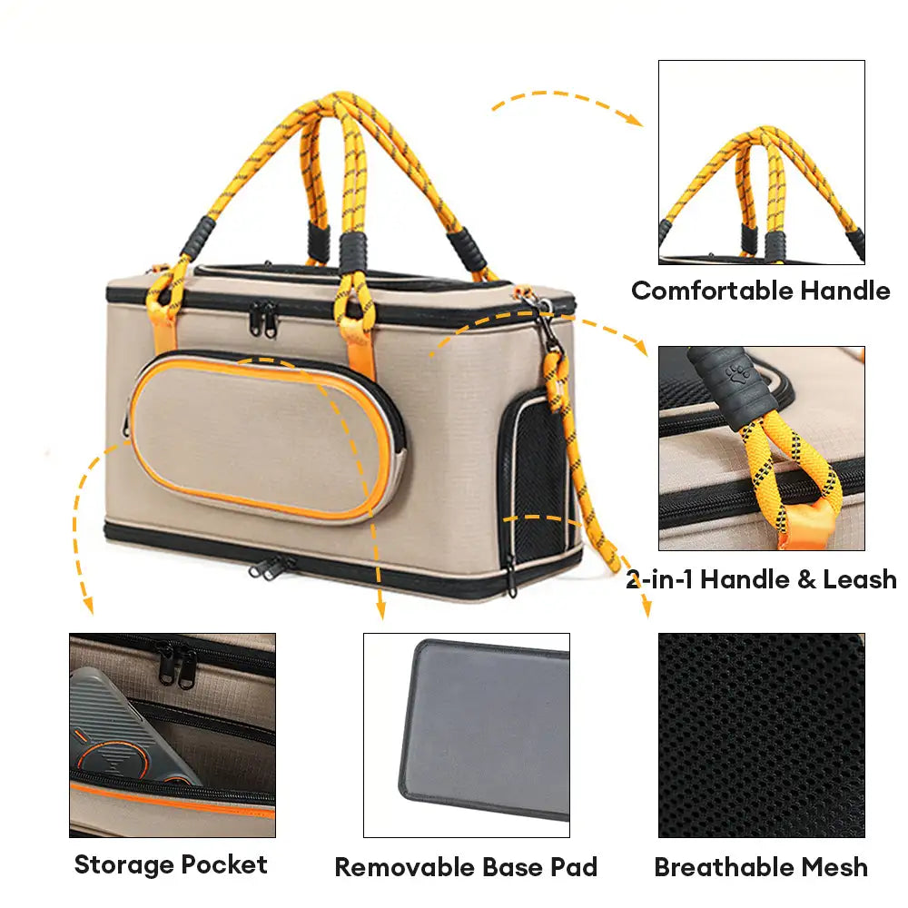 Portable Airline Approved Breathable Cat Carrier Bag for Travel