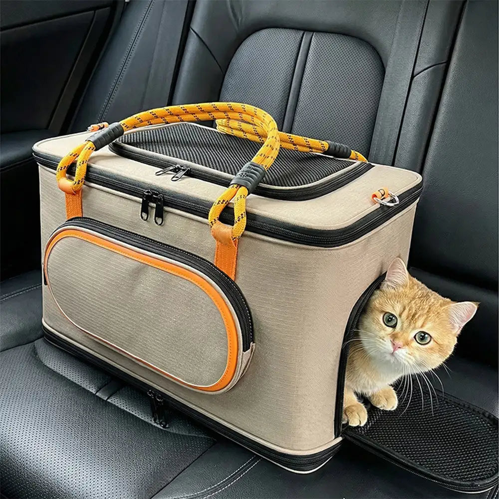 Portable Airline Approved Breathable Cat Carrier Bag for Travel