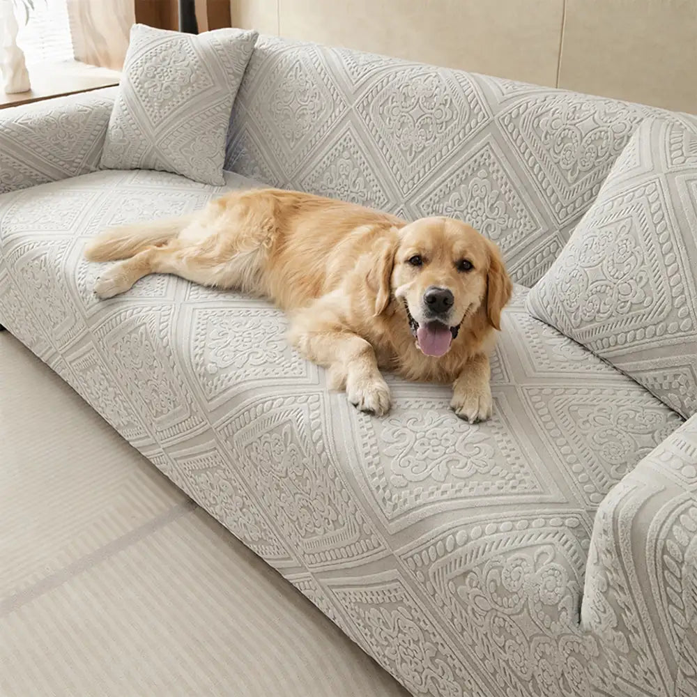 Retro Jacquard Pattern Full-Coverage Sofa Protector Magic Couch Cover