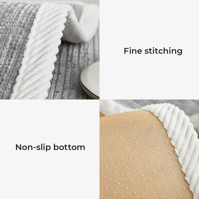 Waterproof Antimicrobial Simple Striped Chenille Anti-scratch Couch Cover