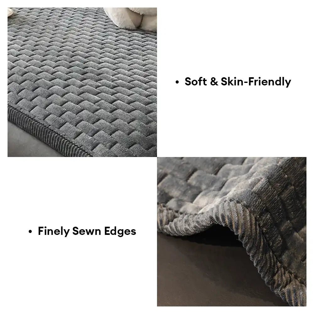 Soft Plush Scratch-Resistant Pet Mat Non-Slip Couch Cover