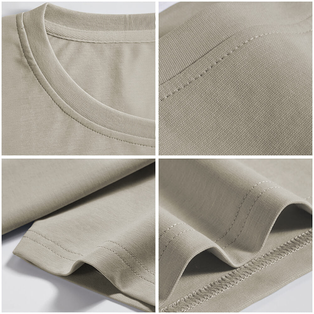 Einfarbiges, leichtes, kühlendes, gegen Tierhaare resistentes Unisex-T-Shirt