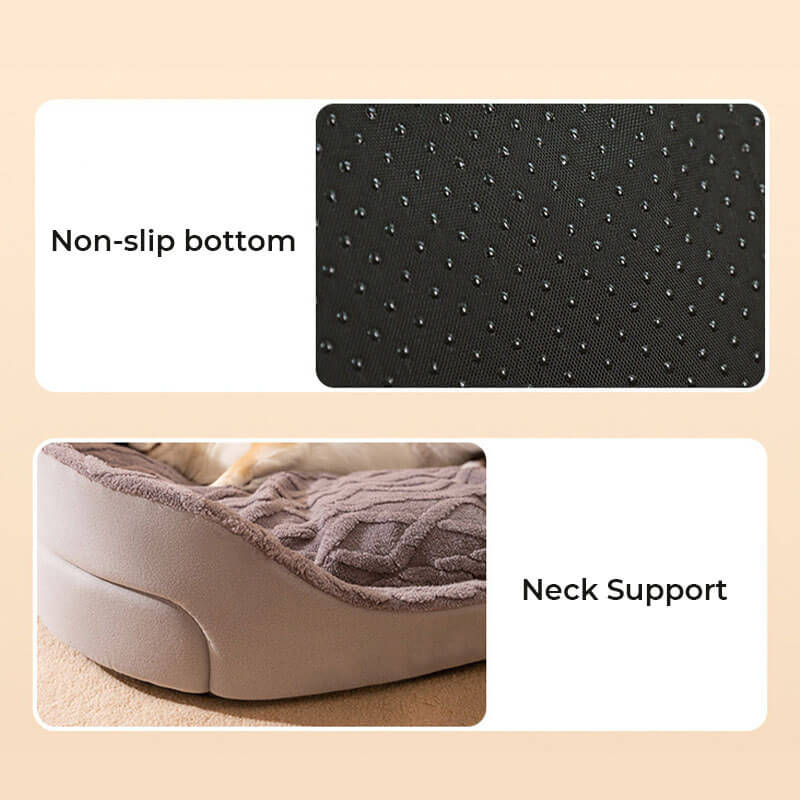 Cama espaçosa e fofa para cachorro com sono profundo e quente