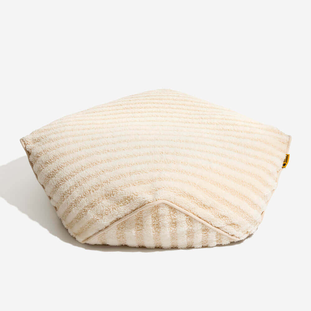 Trendy Striped Pattern Polygonal Calming Bean Bag Dog Bed