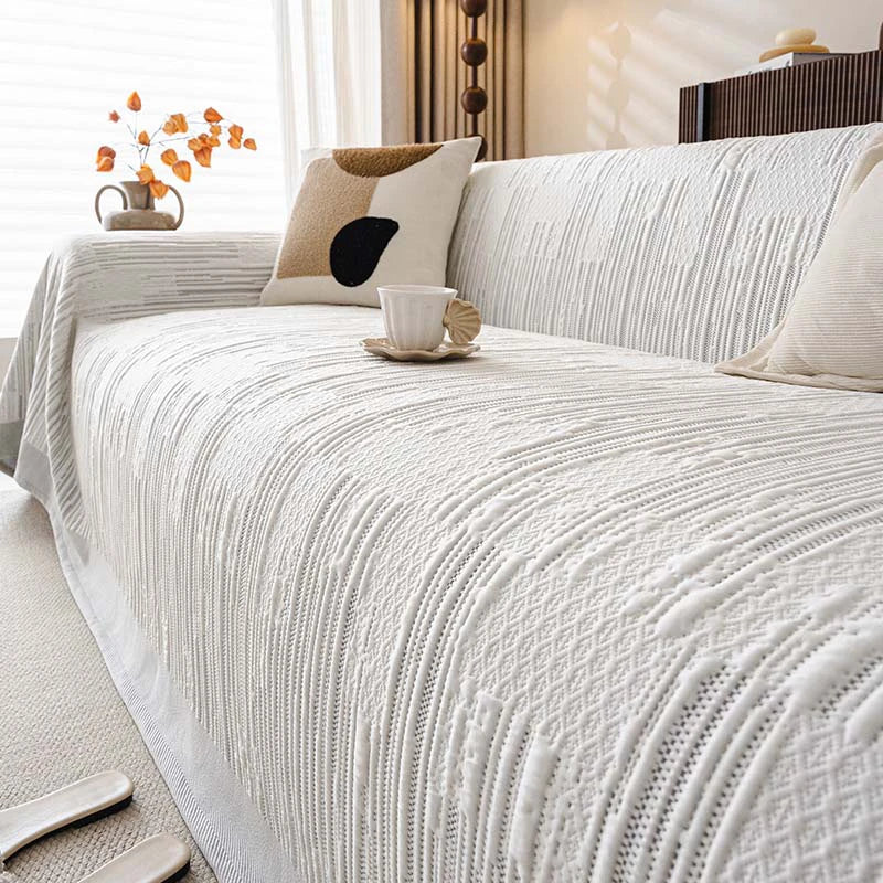 Textured Cooling Breathable Heat-Absorbing Multi-Functional Blanket Couch Cover
