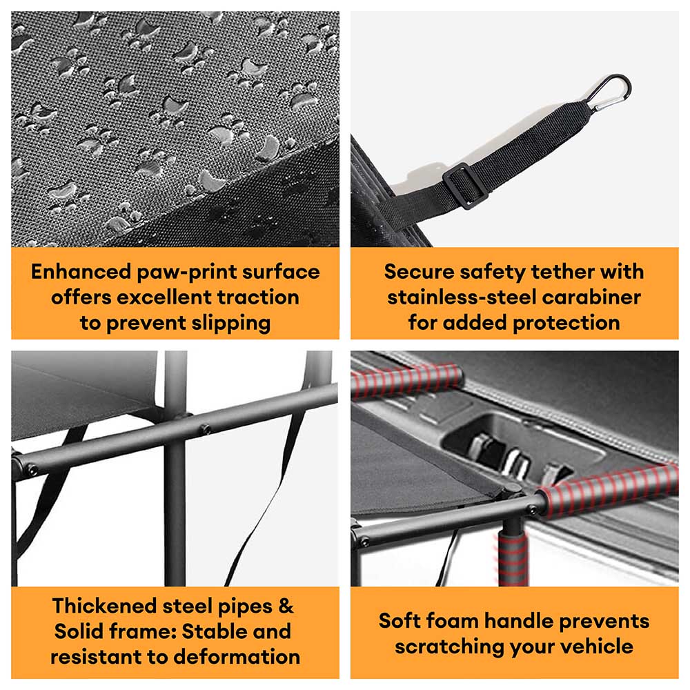 Travel Portable Foldable 4-Steps Non-Slip Dog Car Stair