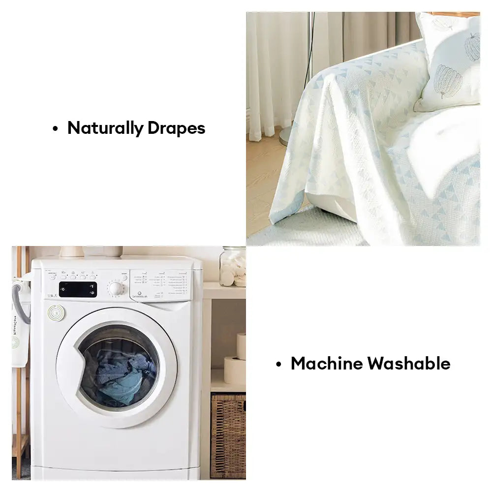 Triangle Star Cooling Ice Silk Breathable Comfort Sofa Blanket Couch Cover