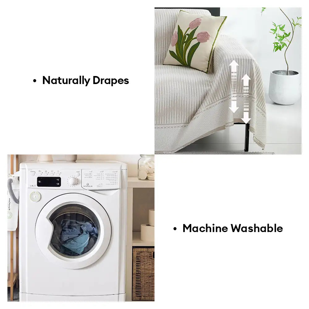 Modern Geometric Cooling Ice Silk Breathable Sofa Blanket Couch Cover