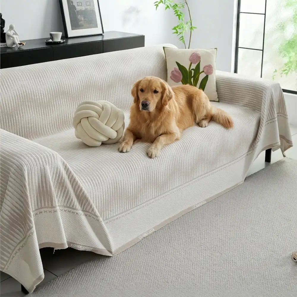 Modern Geometric Cooling Ice Silk Breathable Sofa Blanket Couch Cover