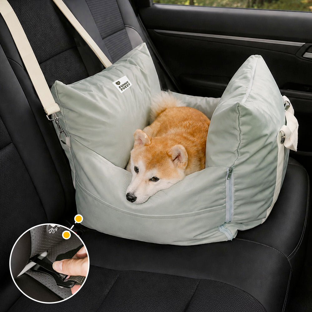 Waterproof ISOFIX Dog Car Seat Bed with LATCH System - FUNNYFUZZY