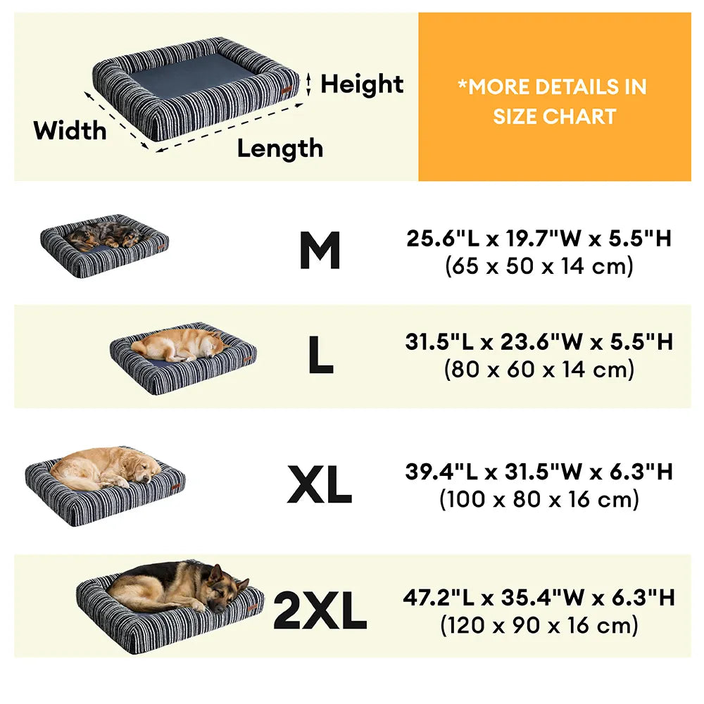 Orthopedic All-season Memory Foam Dog Bed - Funnyfuzzy SnugNest