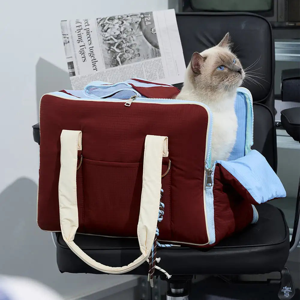 Urban Commuter Color-Block Multi-functional Pet Carrier Bag