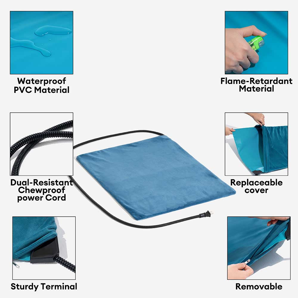 Electrical Pet Heated Pad - Waterproof&Chewproof For Safe Warmth
