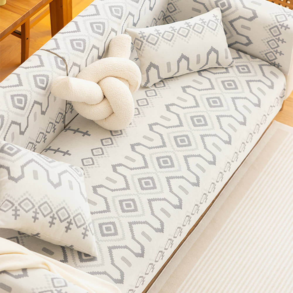 Tela chenille transpirable sofá resistente al desgaste cubierta de sofá seccional decorativa