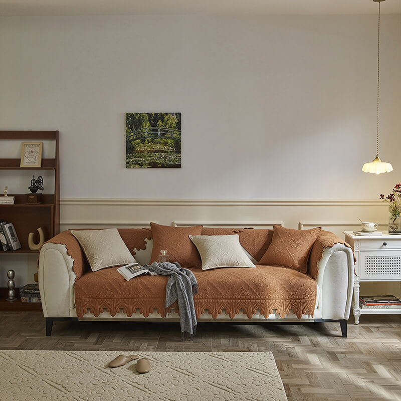 Cubierta de sofá lavable de algodón de algodón de la hoja de moda