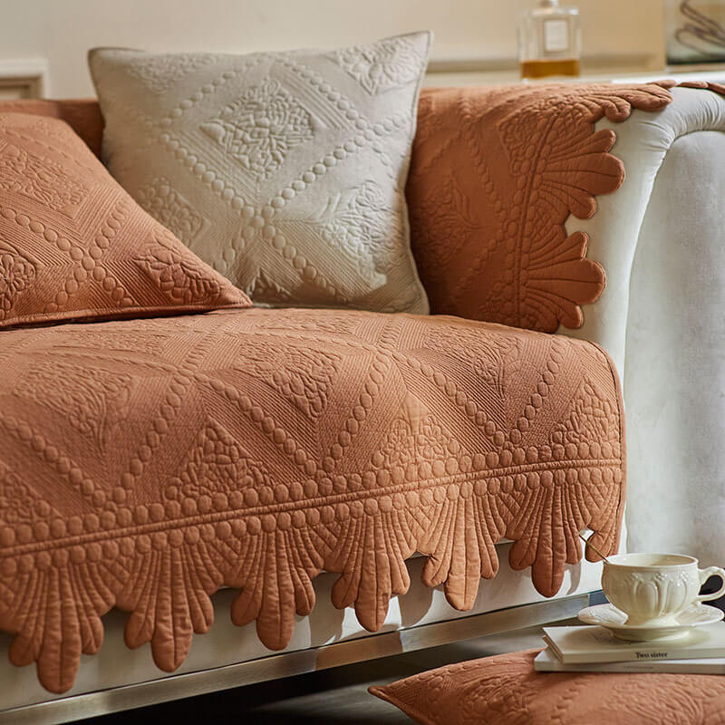 Cubierta de sofá lavable de algodón de algodón de la hoja de moda